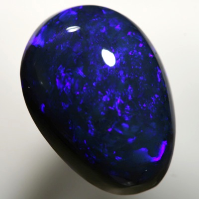 SOLID BLACK OPAL Blue on black, high dome SEE VIDEO